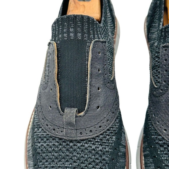 Johnston & Murphy Holden Knit Wingtip Oxford Shoes Memory Foam Mens Size 9 Gray - Picture 8 of 12